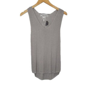 SANS Souci  Back Criss Cross Tie up in back High Low cut Tank top